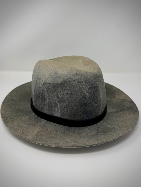 Griffin | Wool Felt Fedora – Ranch & Row rag & bone Gray Wool Fedora Hat Wide Brim Rancher Style Size Small